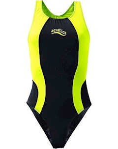 Спортивный купальник черный желтый неон bonprix