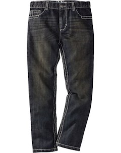 Джинсы Slim Fit стандартный черный потертый bonprix