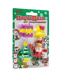 Ластик пазл резина Дед мороз Бумбарам